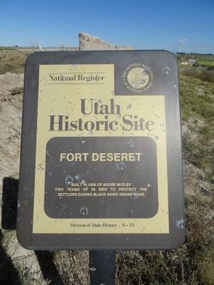 Fort Deseret Marker. Click for full size. Fort Deseret Marker image. Click for full size.