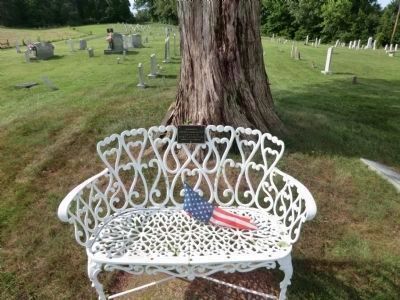 Kelley plaque mounted to the bench. Click for full size. Kelley plaque mounted to the bench image. Click for full size.
