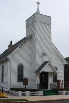 Macedonia A.M.E. Church and Marker image. Click for full size.
