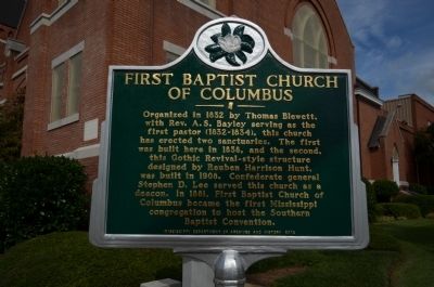 First Baptist Church Marker. Click for full size. First Baptist Church Marker image. Click for full size.