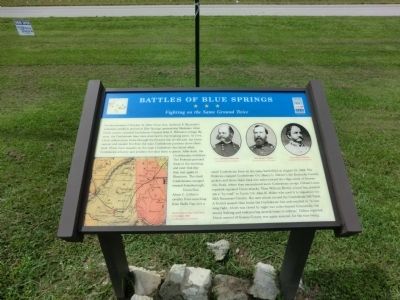 Battles of Blue Springs Marker image. Click for full size.