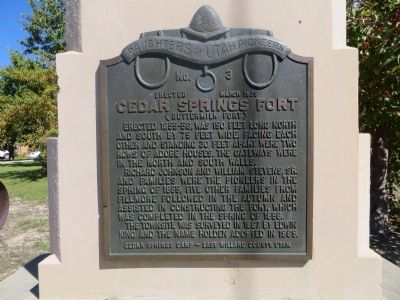 Cedar Springs Fort Marker image. Click for full size.