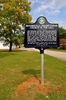Rogersville Presbyterian Church in the U.S.A. Marker image. Click for full size.