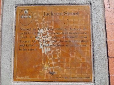 Jackson Street Marker. Click for full size. Jackson Street Marker image. Click for full size.
