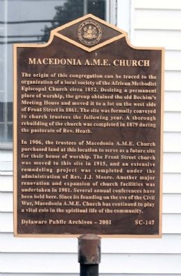 Macedonia A.M.E. Church Marker image. Click for full size.