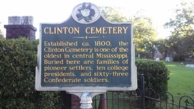 Clinton Cemetery Marker image. Click for full size.
