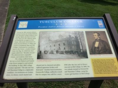 Tusculum College Marker image. Click for full size.