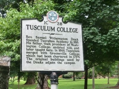 Tusculum College Marker image. Click for full size.