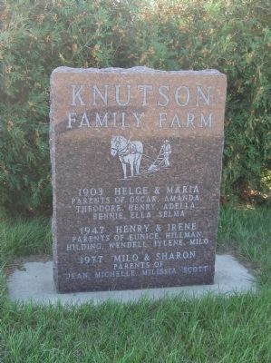 Nearby Knutson Family Farm Marker. Click for full size. Nearby Knutson Family Farm Marker image. Click for full size.