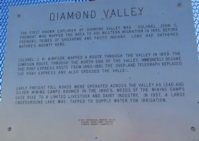 Diamond Valley Marker image. Click for full size.
