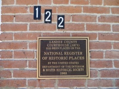 Lander County Courthouse Marker image. Click for full size.