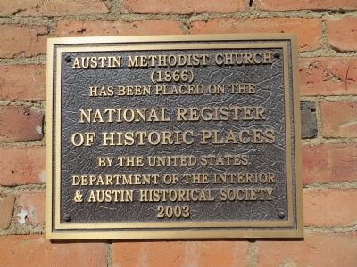 Austin Methodist Church Marker image. Click for full size.