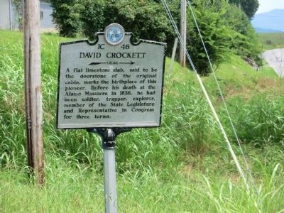 David Crockett Marker. Click for full size. David Crockett Marker image. Click for full size.