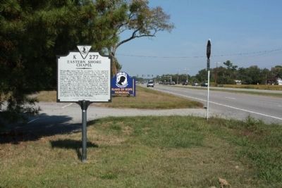 Eastern Shore Chapel Marker looking north along Oceana Boulevard image. Click for full size.