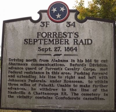 Forrest's September Raid Marker. Click for full size. Forrest's September Raid Marker image. Click for full size.