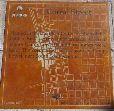 Corral Street Marker. Click for full size. Corral Street Marker image. Click for full size.