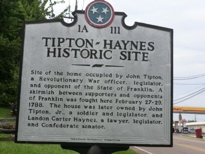 Tipton-Haynes Historic Site Marker image. Click for full size.
