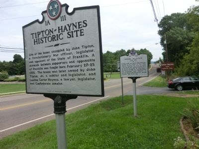 Tipton-Haynes Historic Site Marker. Click for full size. Tipton-Haynes Historic Site Marker image. Click for full size.