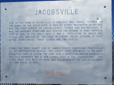 Jacobsville Marker image. Click for full size.