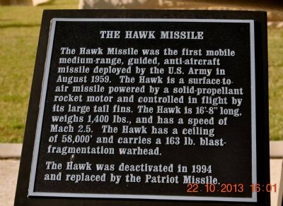 The Hawk Missile Marker image. Click for full size.