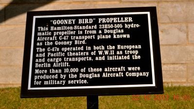 “Gooney Bird” Propeller Marker. Click for full size. “Gooney Bird” Propeller Marker image. Click for full size.