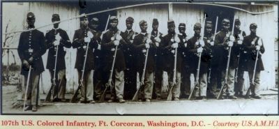 107th U.S. Colored Infantry<br>Fort Corcoran, Washington D.C. image. Click for full size.