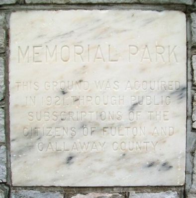 Memorial Park Marker. Click for full size. Memorial Park Marker image. Click for full size.