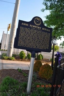 Anne Newport Royall Marker image. Click for full size.
