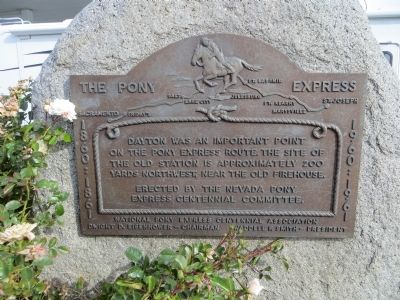 The Pony Express Marker. Click for full size. The Pony Express Marker image. Click for full size.