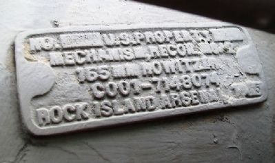 War Memorial 155mm Howitzer Plate. Click for full size. War Memorial 155mm Howitzer Plate image. Click for full size.
