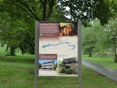 Daniel Boone Wilderness Trail Marker. Click for full size. Daniel Boone Wilderness Trail Marker image. Click for full size.