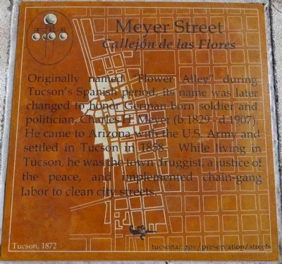 Meyer Street Marker. Click for full size. Meyer Street Marker image. Click for full size.