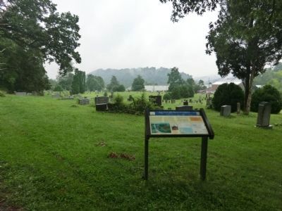 Battle of Blountville marker in Blountville Cemetery image. Click for full size.