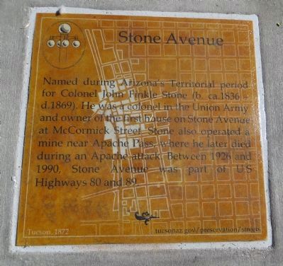 Stone Avenue Marker image. Click for full size.