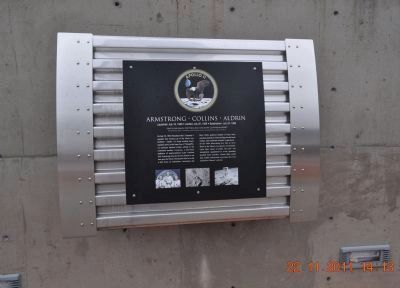 Armstrong Collins Aldrin Marker. Click for full size. Armstrong Collins Aldrin Marker image. Click for full size.
