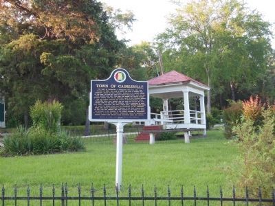 Town of Gainesville marker. Click for full size. Town of Gainesville marker image. Click for full size.