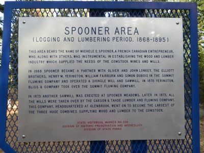 Spooner Area Marker. Click for full size. Spooner Area Marker image. Click for full size.
