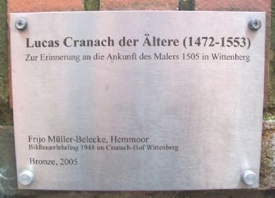 Lucas Cranach der ltere (1472-1553) Marker image. Click for full size.