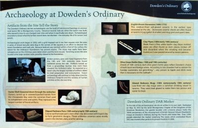 Archaeology at Dowden's Ordinary Marker. Click for full size. Archaeology at Dowden's Ordinary Marker image. Click for full size.