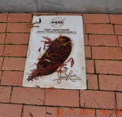 Footprint & Signature of Capt James Lovell. Click for full size. Footprint & Signature of Capt James Lovell image. Click for full size.