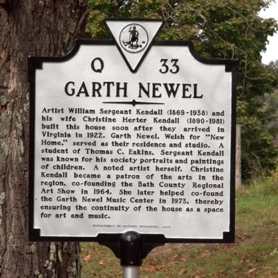 Garth Newel Marker image. Click for full size.