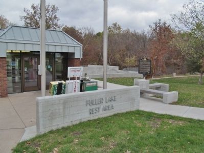 Fuller Lake Rest Area and Marker. Click for full size. Fuller Lake Rest Area and Marker image. Click for full size.