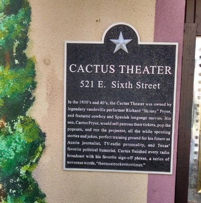 Cactus Theater Marker image. Click for full size.