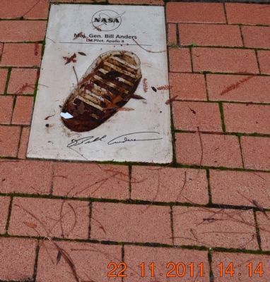 Maj. Gen. Bill Anders Footprint & Signature. Click for full size. Maj. Gen. Bill Anders Footprint & Signature image. Click for full size.