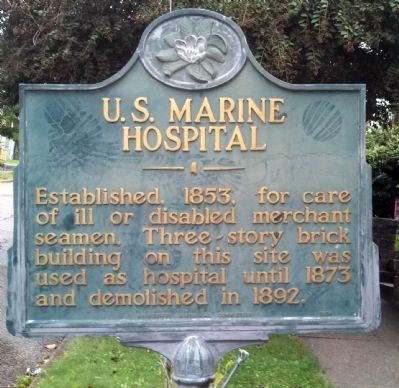 U.S. Marine Hospital Marker image. Click for full size.