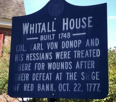 Whitall House Marker. Click for full size. Whitall House Marker image. Click for full size.