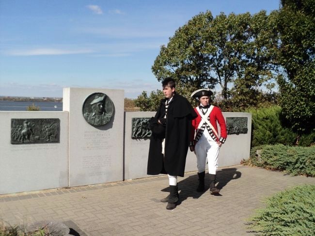 British Soldiers at the Brigadier General Hugh Mercer Marker. Click for full size. British Soldiers at the Brigadier General Hugh Mercer Marker image. Click for full size.