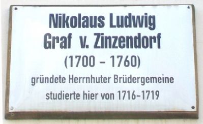 Nikolaus Ludwig, Graf v. Zinzendorf Marker image. Click for full size.