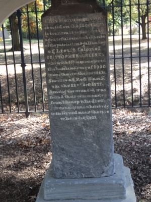 Red Bank Monument Inscription. Click for full size. Red Bank Monument Inscription image. Click for full size.