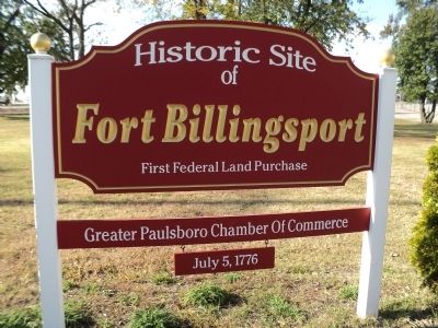 Fort Billingsport Marker. Click for full size. Fort Billingsport Marker image. Click for full size.